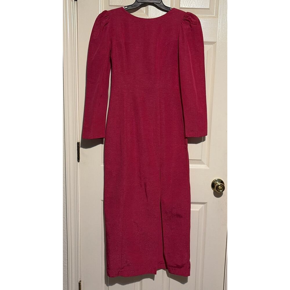 VTG Loralie Original Dress Size S Pink Sheath Slit Gown